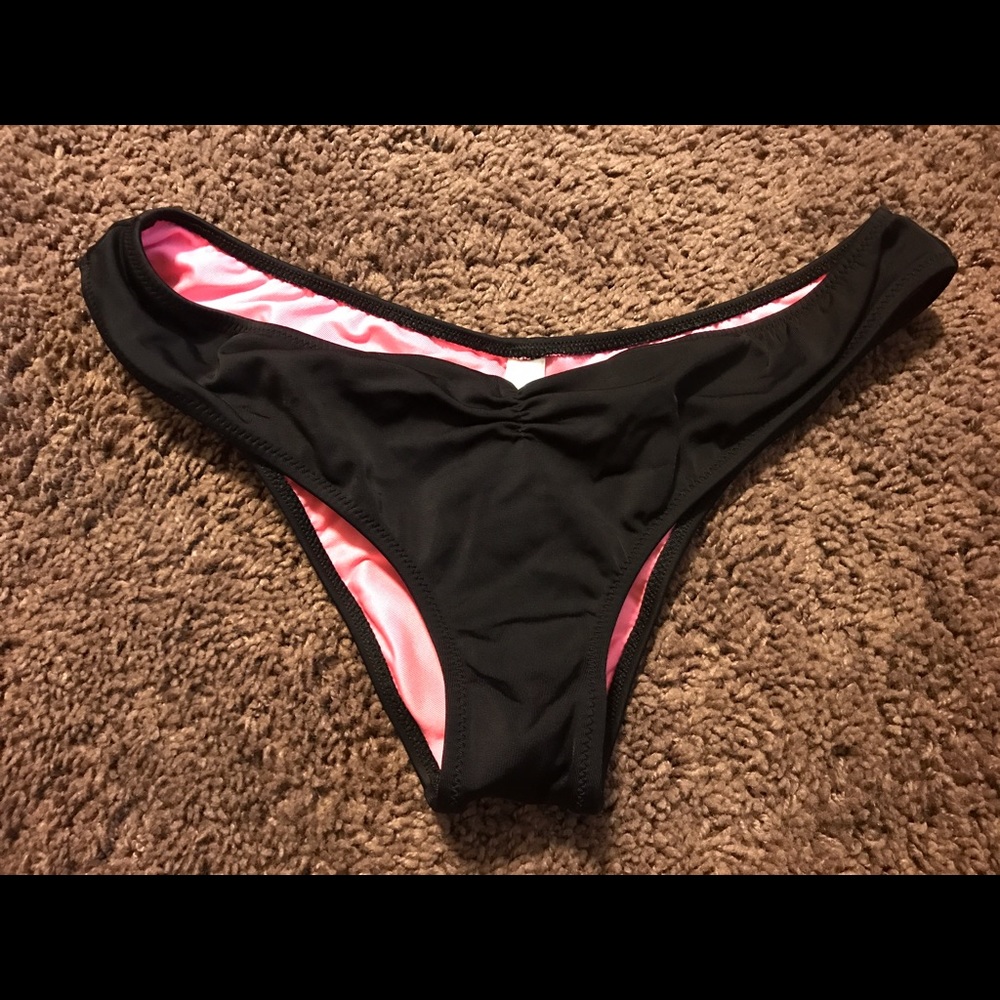 Black Victoria's Secret pink bikini bottoms