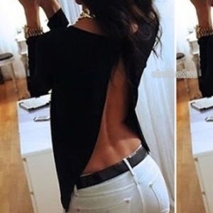 Open back ✨🆕 chiffon top