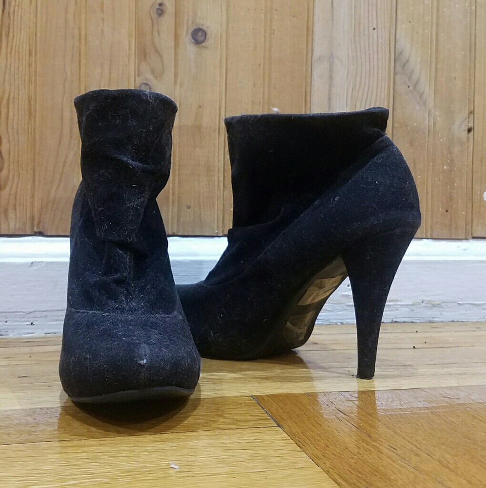 Black Suede Booties