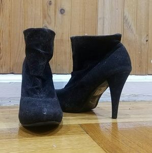 Black Suede Booties
