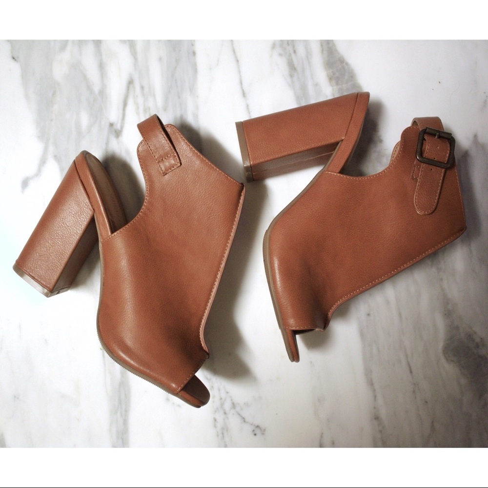 Open Toe Heel Booties