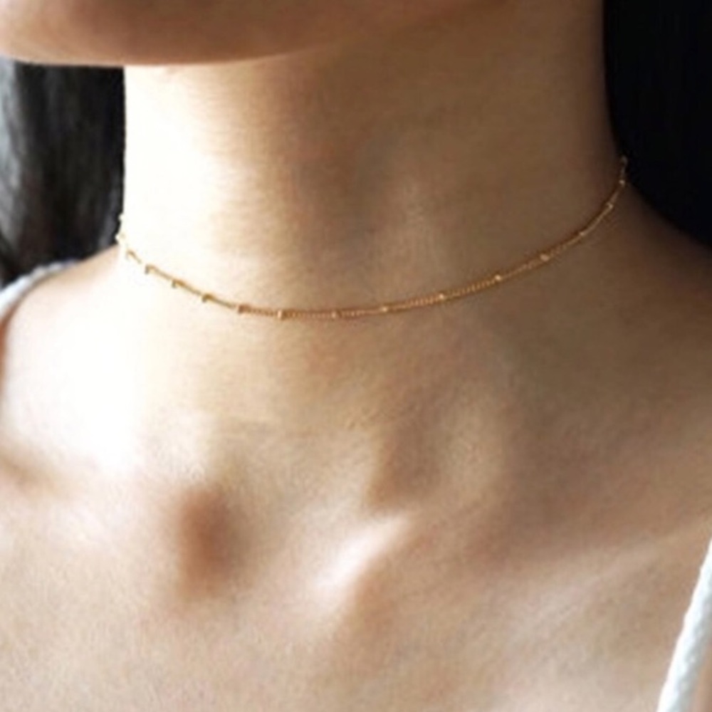 Gold beaded choker