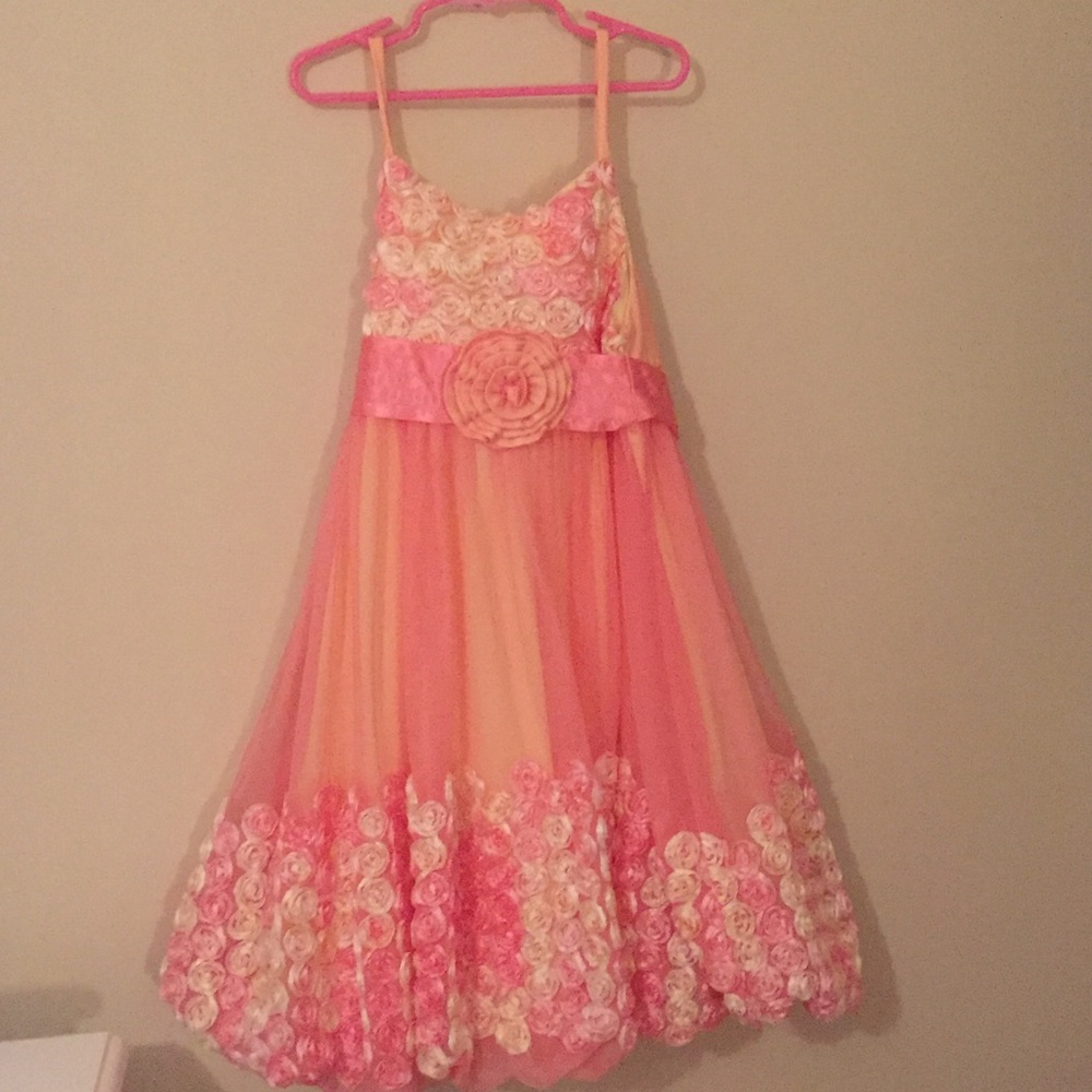 Bonnie Jean Pink Flower Dress