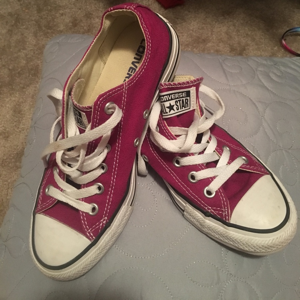 Raspberry colored converse