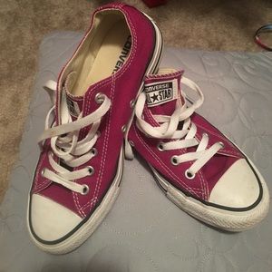 Raspberry colored converse