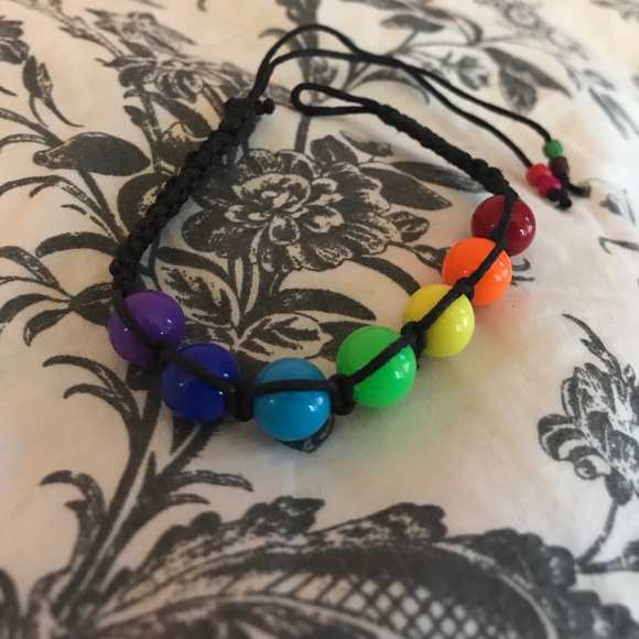 7 chakra beads rainbow bracelet - Picture 2 of 4