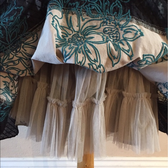 Anthropologie Floreat Floral Embroidered skirt - Picture 5 of 8