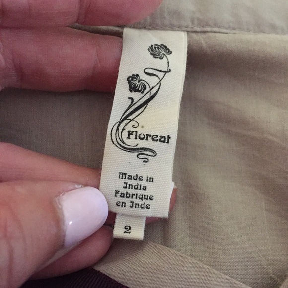 Anthropologie Floreat Floral Embroidered skirt - Picture 7 of 8