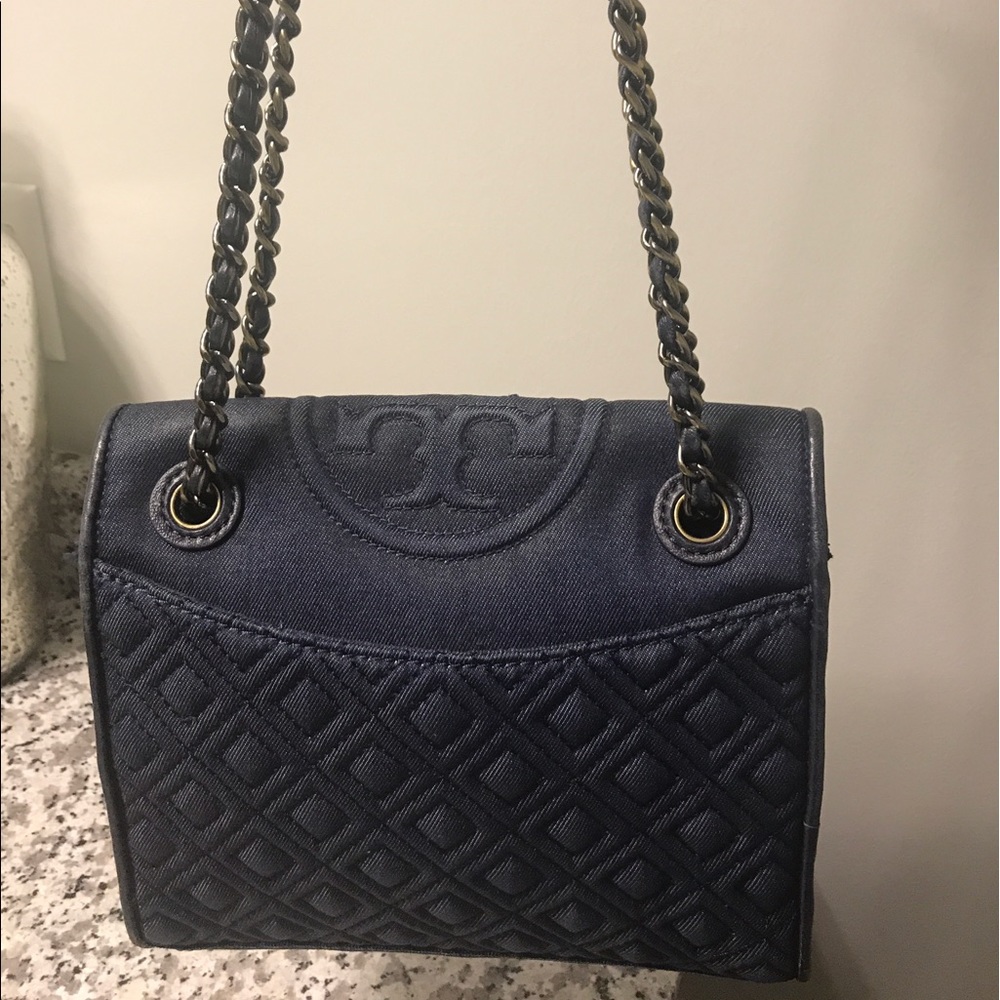 Tory Burch Denim Fleming bag