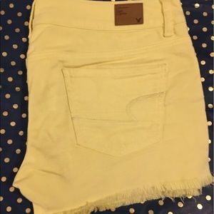Yellow fringe American Eagle shorts