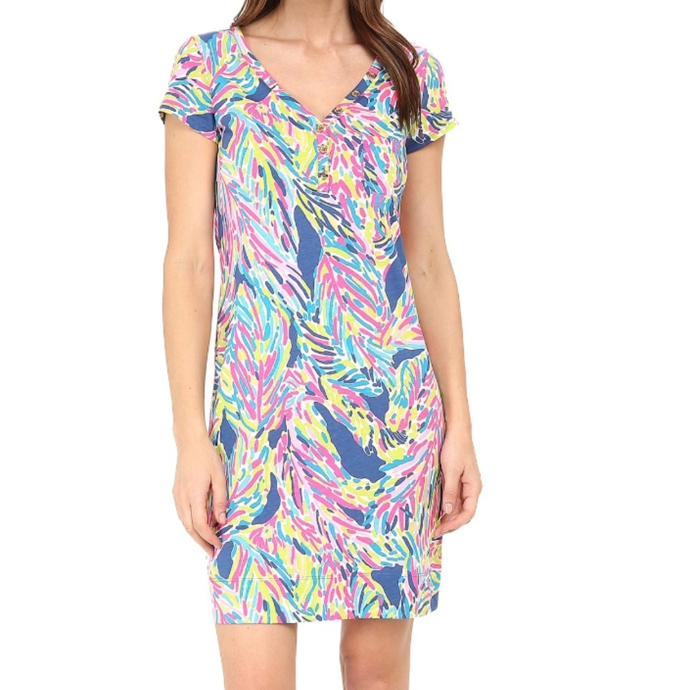 Lilly Pulitzer - Palmira Dress Indigo Palm Reader