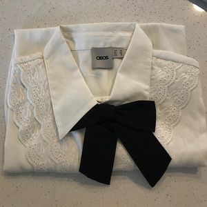 Brand new ASOS size 6 shirt with black bow tie