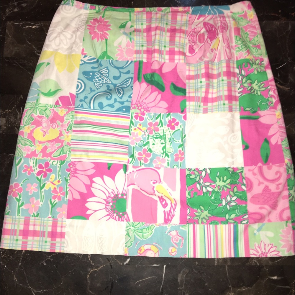 Lilly Pulitzer pattern mini skirt
