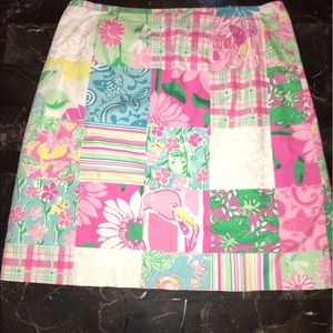 Lilly Pulitzer pattern mini skirt