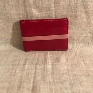 Red and Pink BiFold Fossil Women's Wallet