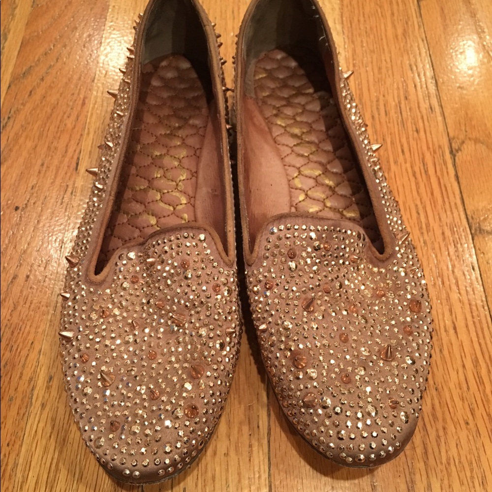 Sam Edelman Adena Embellished Rose Gold Flats