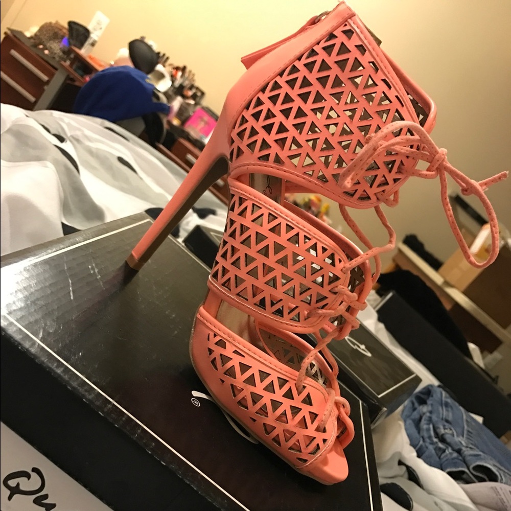 Peach heels