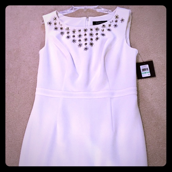 Ellen Tracy ivory/white dress...size 8 - Picture 3 of 5