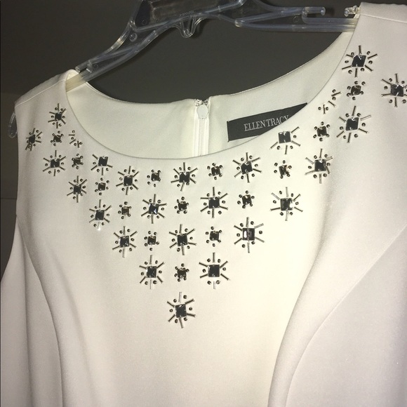 Ellen Tracy ivory/white dress...size 8 - Picture 2 of 5