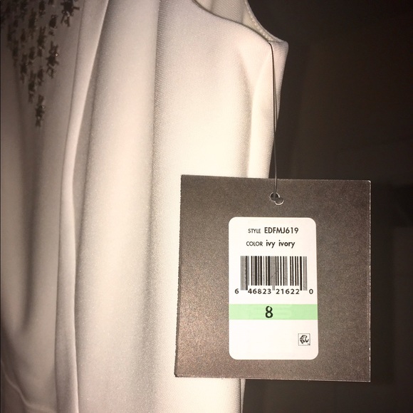 Ellen Tracy ivory/white dress...size 8 - Picture 4 of 5