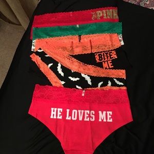 Set of 5 Victoria's Secret Pink Panties