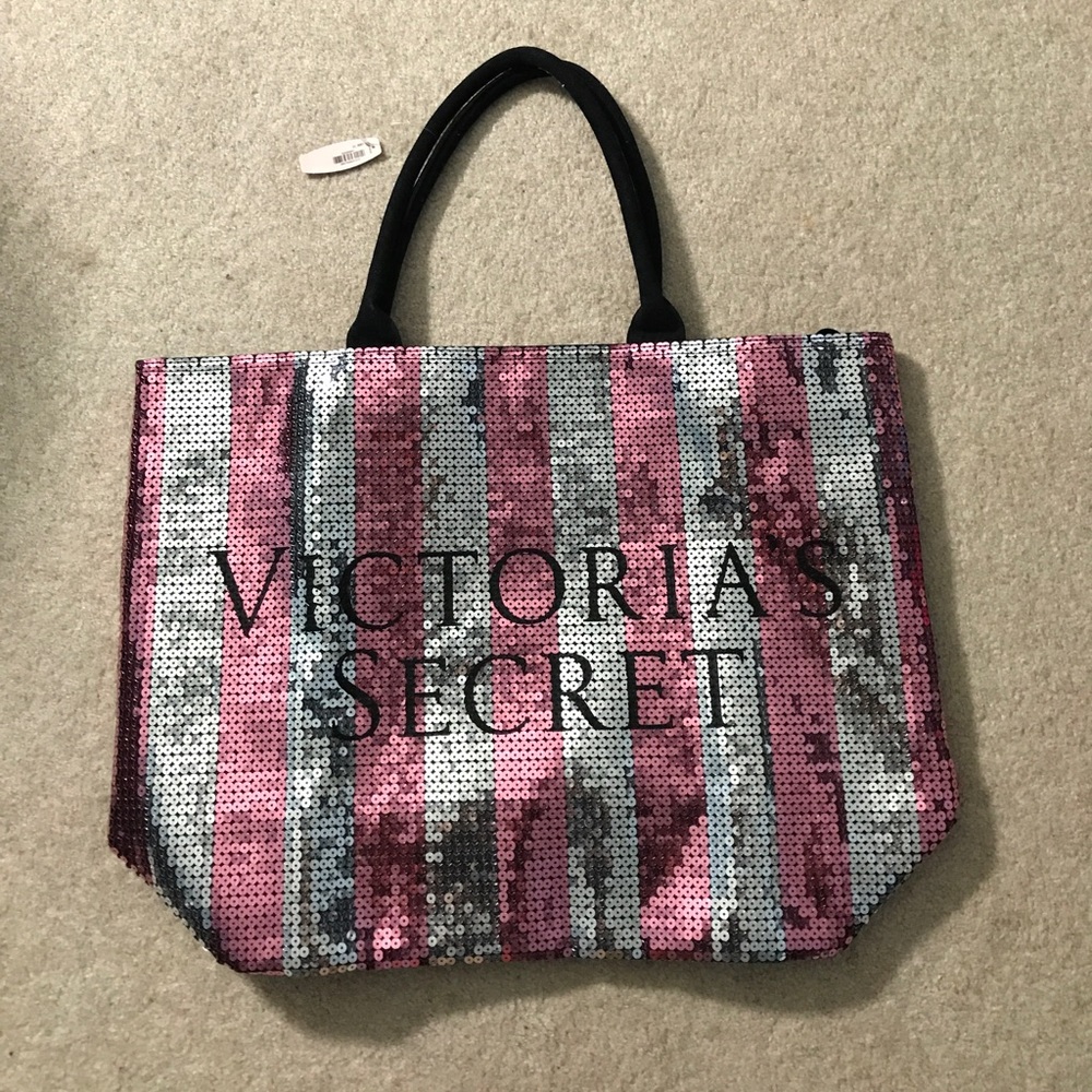 Victoria's Secret sequined tote bag