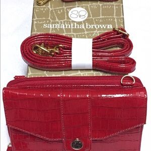 Samantha Brown Croco-Embossed RFID Handbag