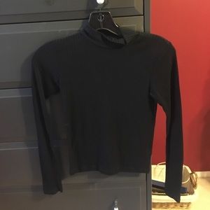 Black Top Shop sheer turtleneck Crop