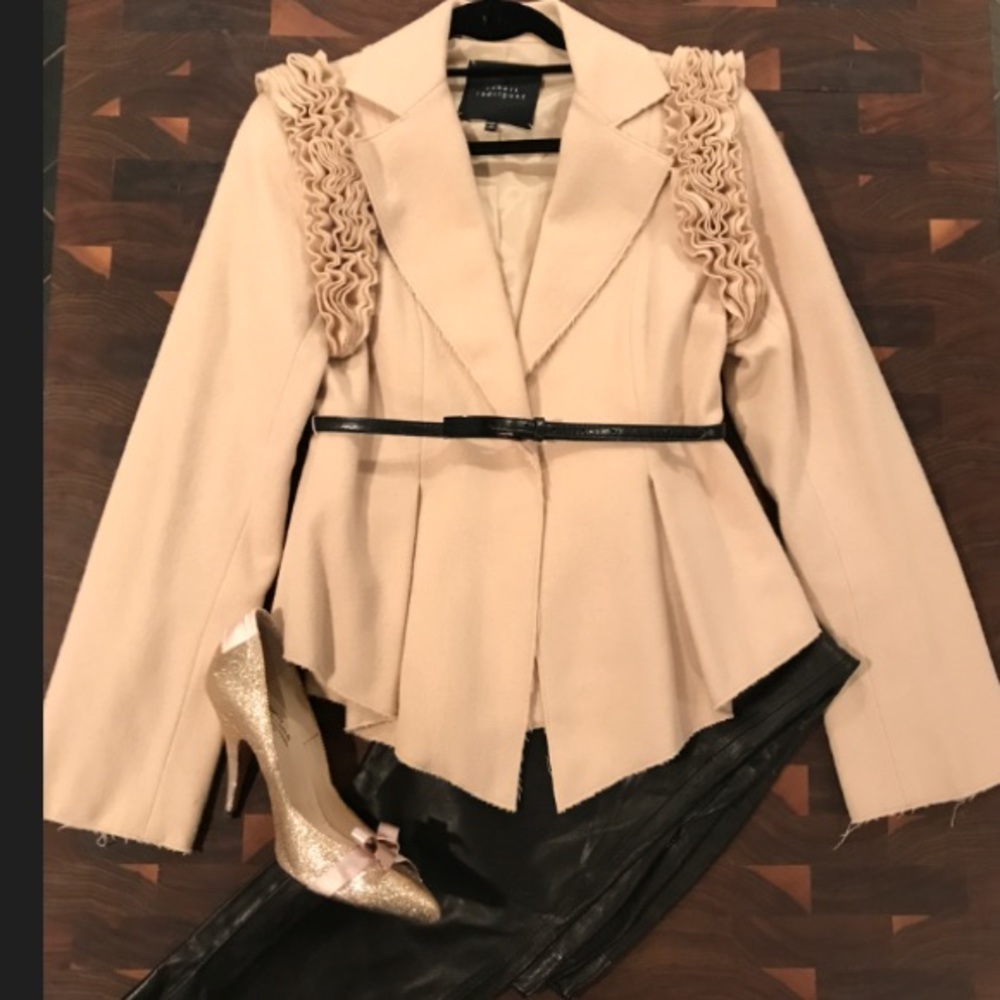 Robert Rodriguez Wool Ruffled Jacket - image 1