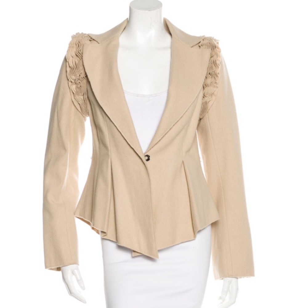 Robert Rodriguez Wool Ruffled Jacket - image 4