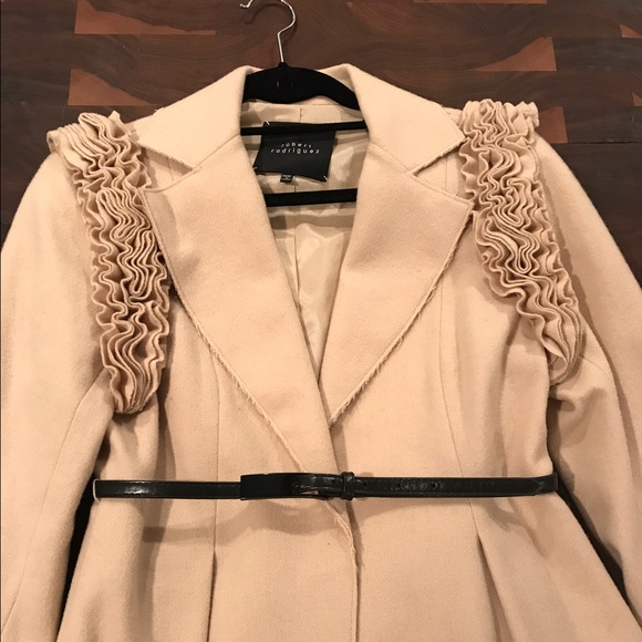 Robert Rodriguez Wool Ruffled Jacket - Picture 2 of 6