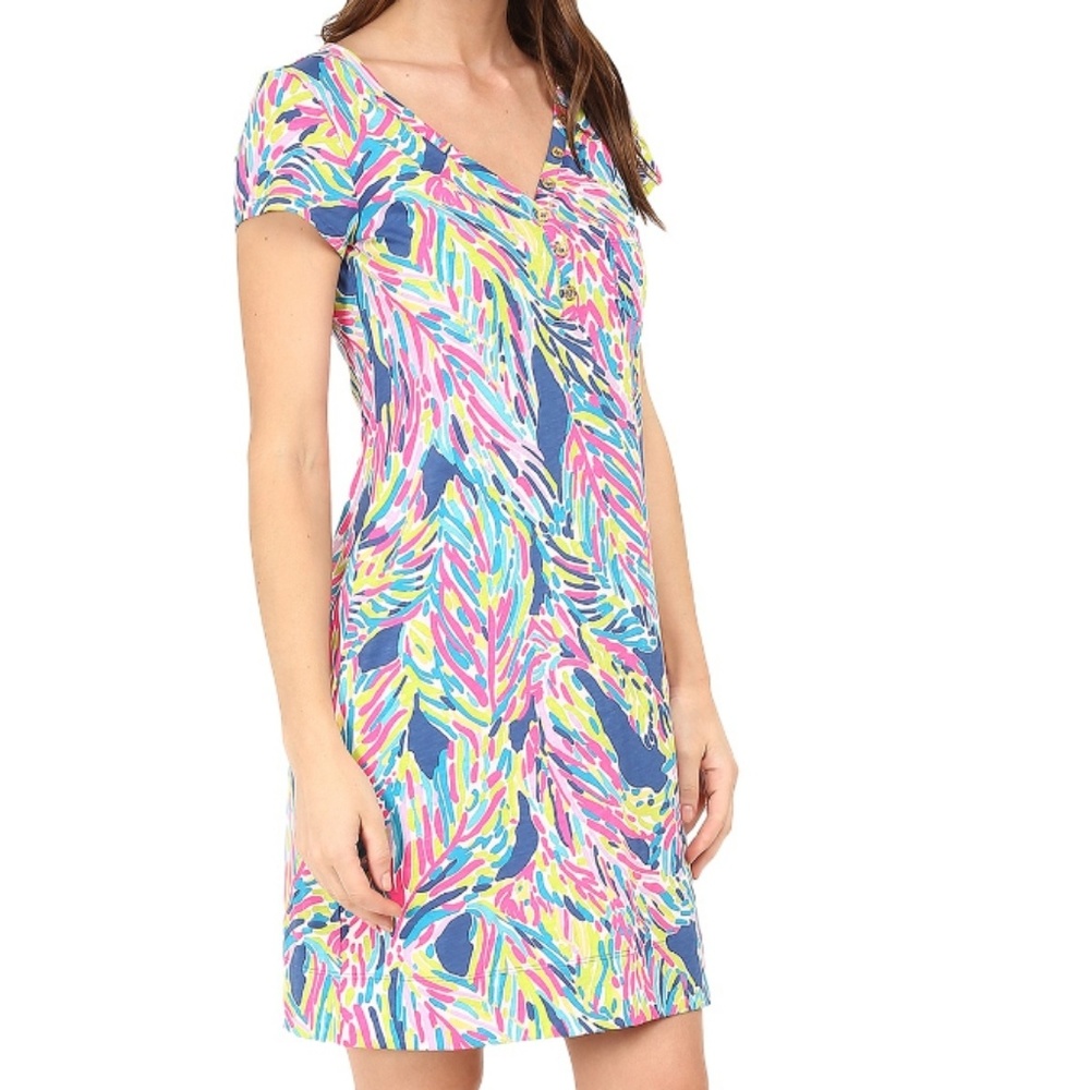 Lilly Pulitzer - Palmira Dress Indigo Palm Reader