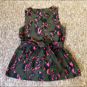 Banana Republic Army Green Peplum top