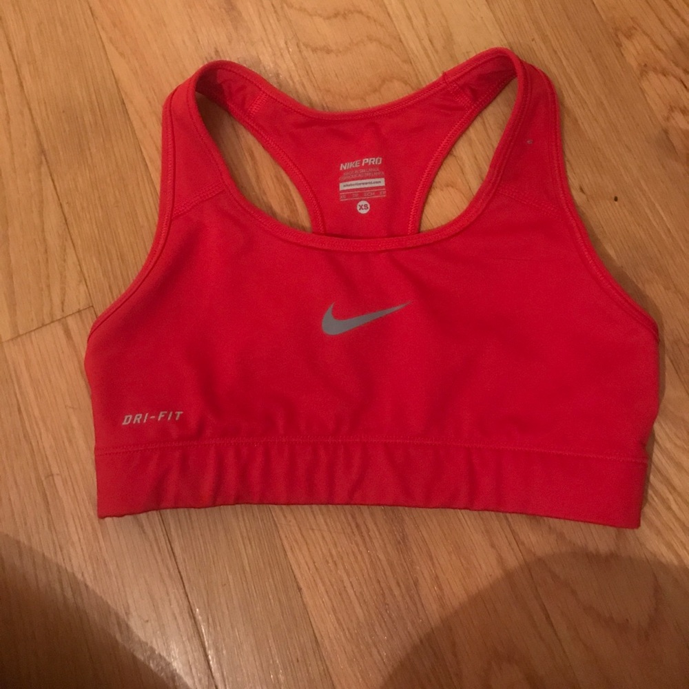 Red Nike sport bra