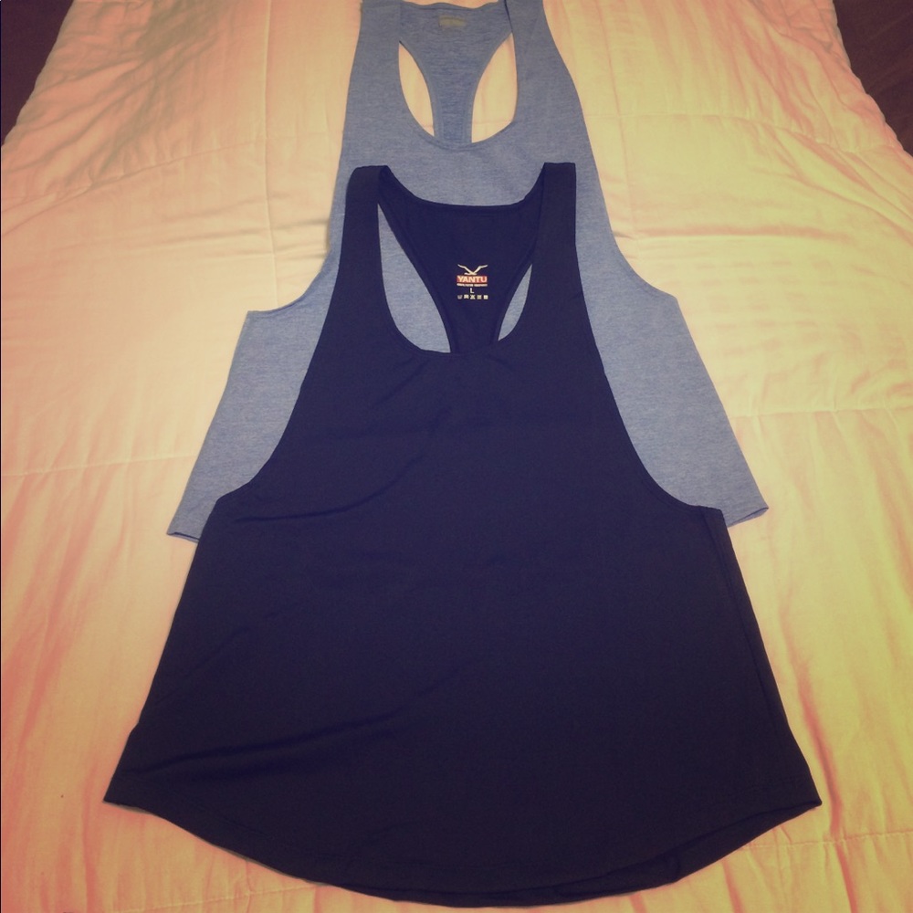 Racer back/deep side cut Workout Tops! Never worn!