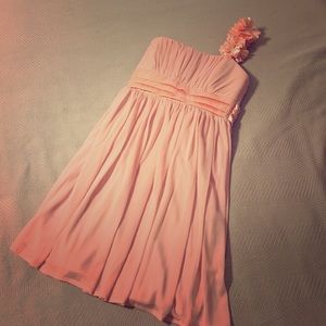 Davids Bridal pink bridesmaid dress