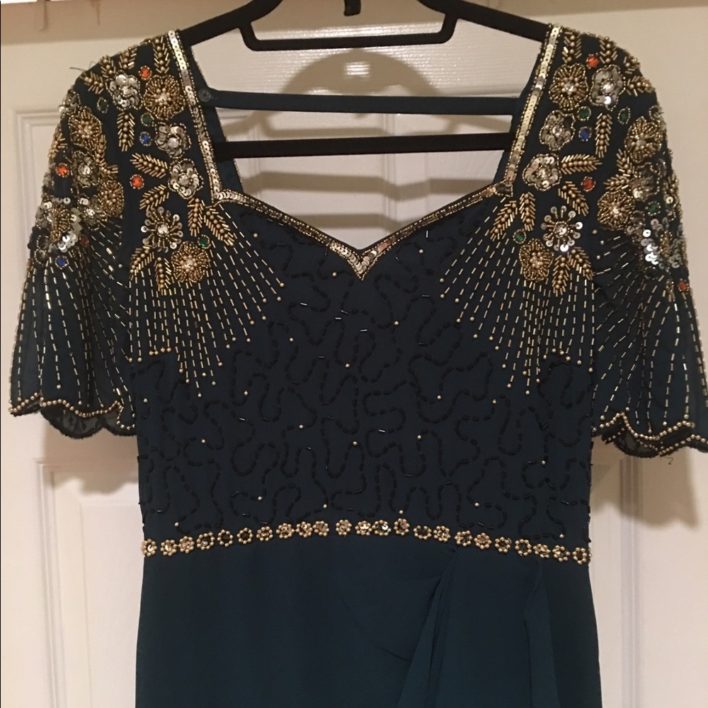 Beautiful Green & beaded ASOS dress