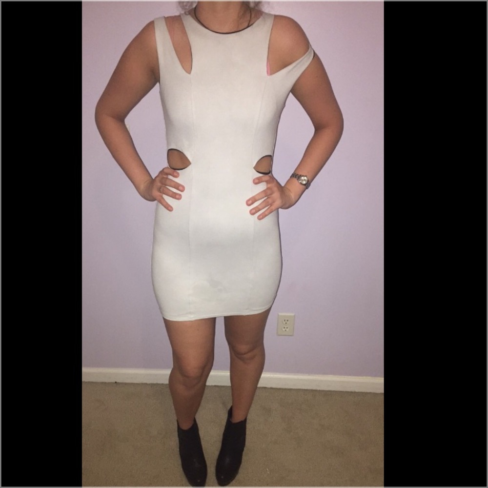 white cut out dress perfect party dress