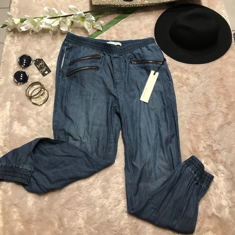 Zipper Jean joggers