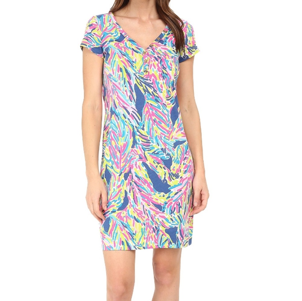 Lilly Pulitzer - Palmira Dress Indigo Palm Reader