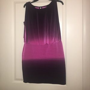 XScape Pink and Purple Ombré Dress