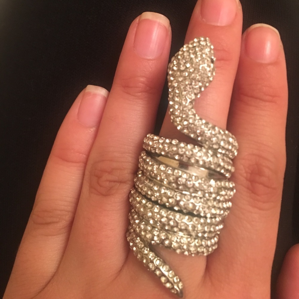 Silver snake ring