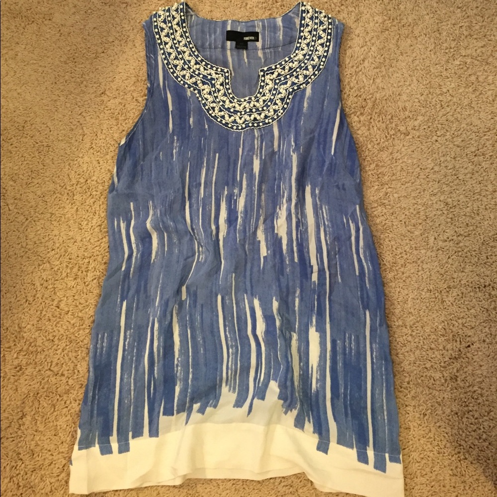 Forever 21 - Boho blue and white stripped dress