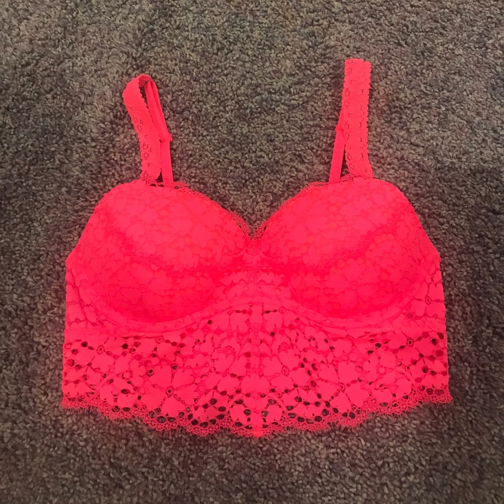 Bright pink crop top