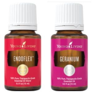 Endoflex and Geranium Young Living oils!