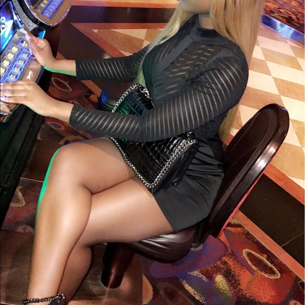 Mesh see through dress