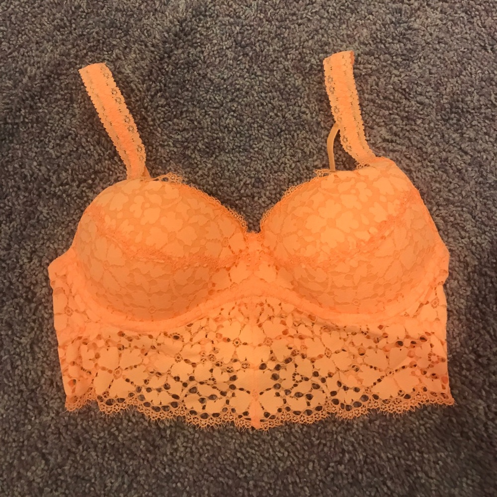 Bright orange crop top