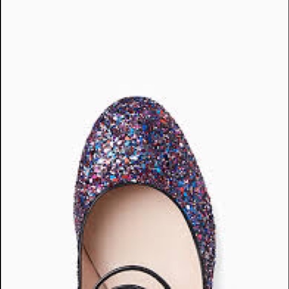 Kate Spade ♠️ Glitter Baneera Chunky Heel - Picture 4 of 4