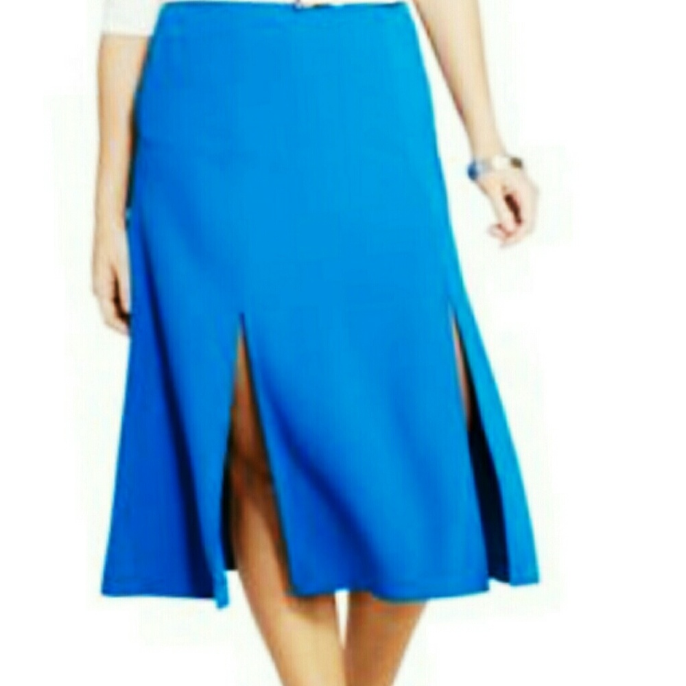 NwT Ralph Lauren  blue front slit skirt size 6