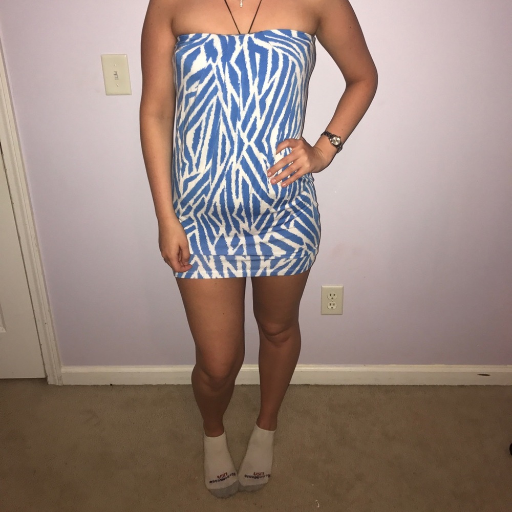 Blue And White Tart Tube dress